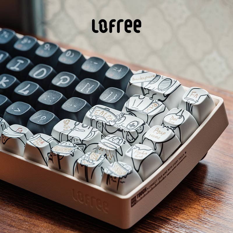 Lofree lofree 68/100-Key Mechanical Keyboard ไร้สายบลูทูธแกนสีแดงแกนสีเหลืองโน้ตบุ๊คแท็บเล็ต iPad