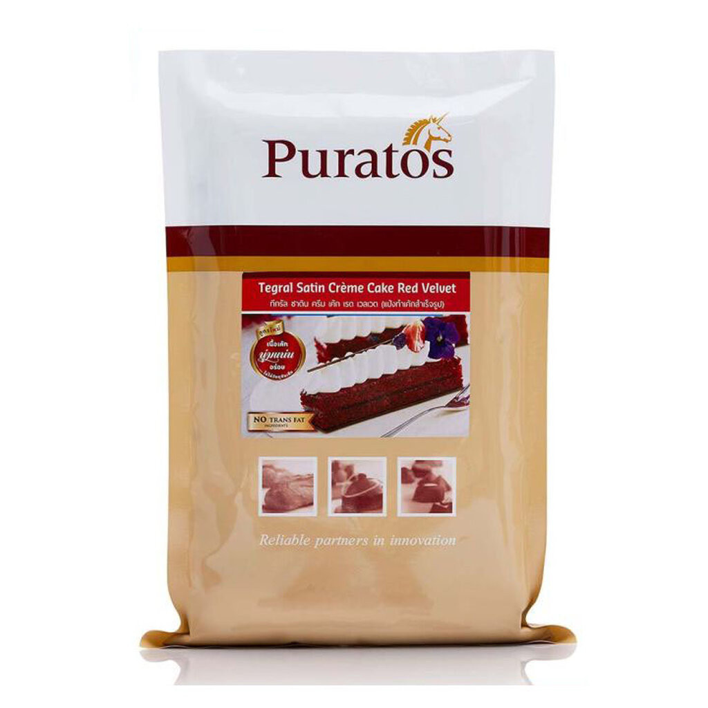 Puratos Tegral Satin Cream Cake Red Velvet แป้งเค้กเรดเวลเวทสำเร็จรูป 1 kg. (01-0346)