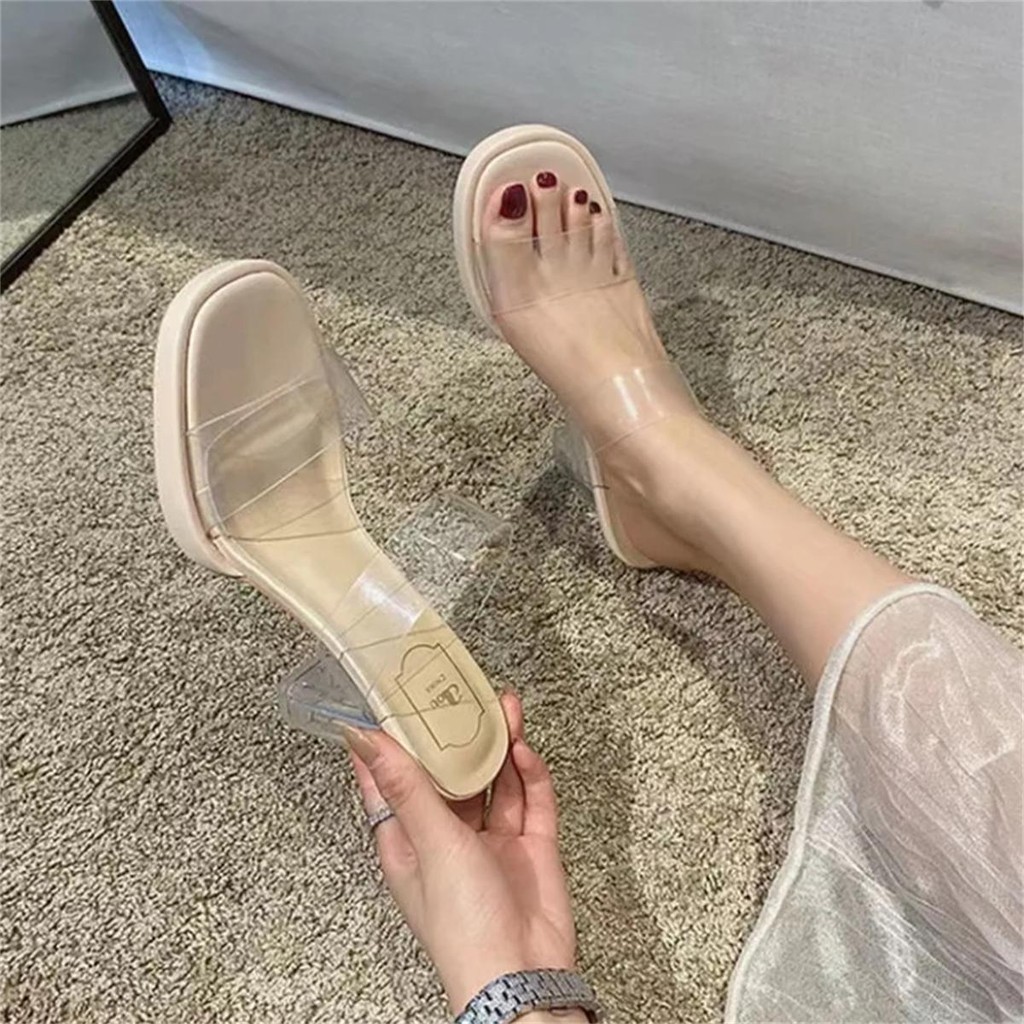 พร้อมส่ง(ส้น3.5นิ้ว ไซส์ 35-42)ใส่สบาย ทนทาน!! รองเท้าส้นสูงผู้หญิง รองเท้าฮิตๆ2026เหมาะสำหรับสวมใส่และจับคู่#A52