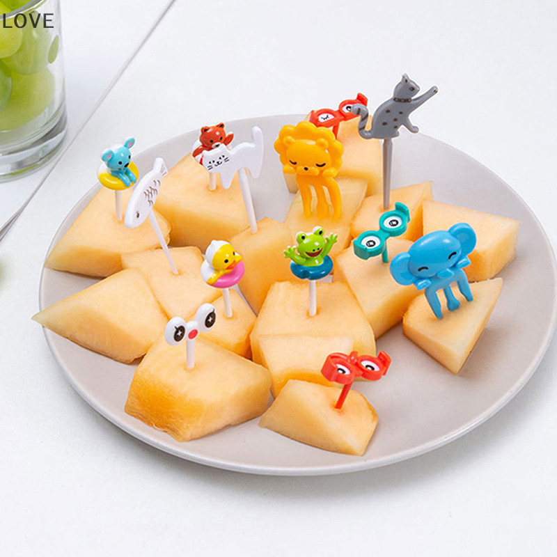 [JJCW] ส้อมผลไม้สัตว์หลายสไตล์การ์ตูนเด็กขนมเค้กอาหารผลไม้เลือกไม้จิ้มฟัน Lunches Decor Party Buffet ขนมหวานส้อม QQW ราคา ถูกที่สุด ดีลบีเคเค แกลเลอรีภาพที่ 5