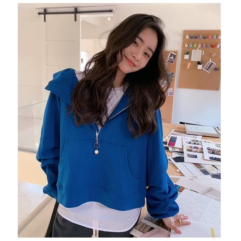 ส่งไวจากไทย TAYCEN M-2XL เสื้อฮู้ด เย็บปักถักร้อย แขนยาว สไตล์เกาหลี โอเวอร์ไซซ์ สำหรับผู้หญิง