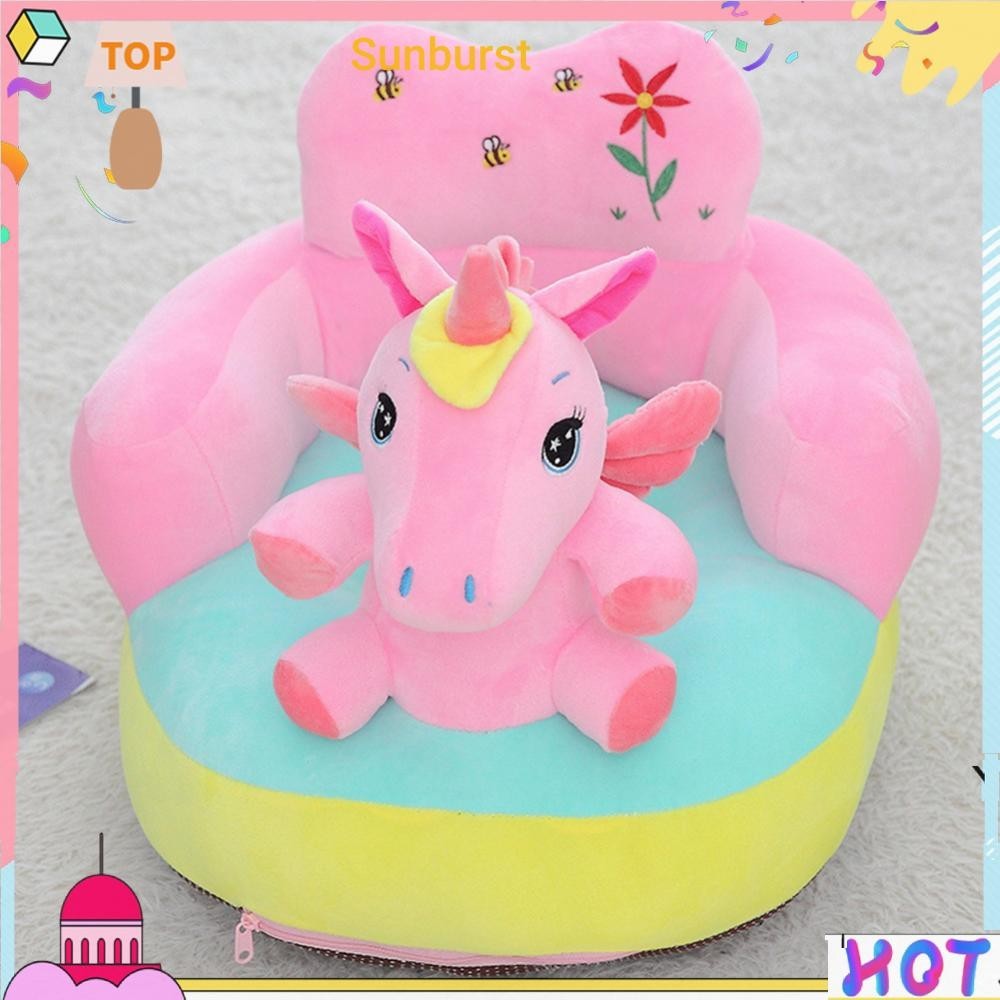 [Sunburst11.th] ผ้าคลุมเก้าอี้ กันลื่น ลายการ์ตูนสัตว์ แบบยืดหยุ่น สําหรับเด็กผู้ชาย และเด็กผู้หญิง