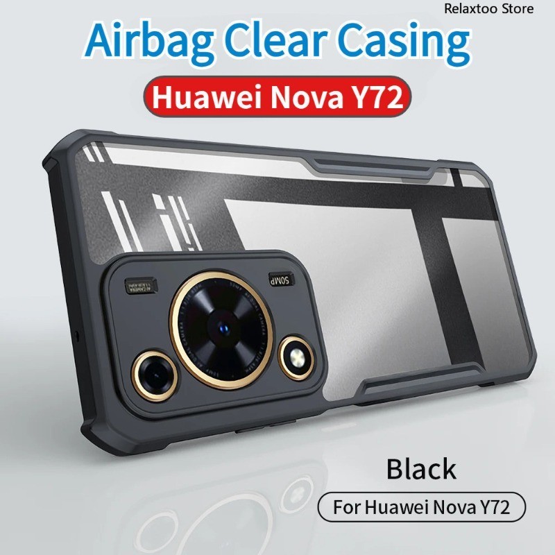 เคสโทรศัพท์มือถือ ซิลิโคนนิ่ม ใส กันกระแทก ป้องกันเลนส์กล้อง สําหรับ Huawei NovaY72 2024 Y72 Y 72 No