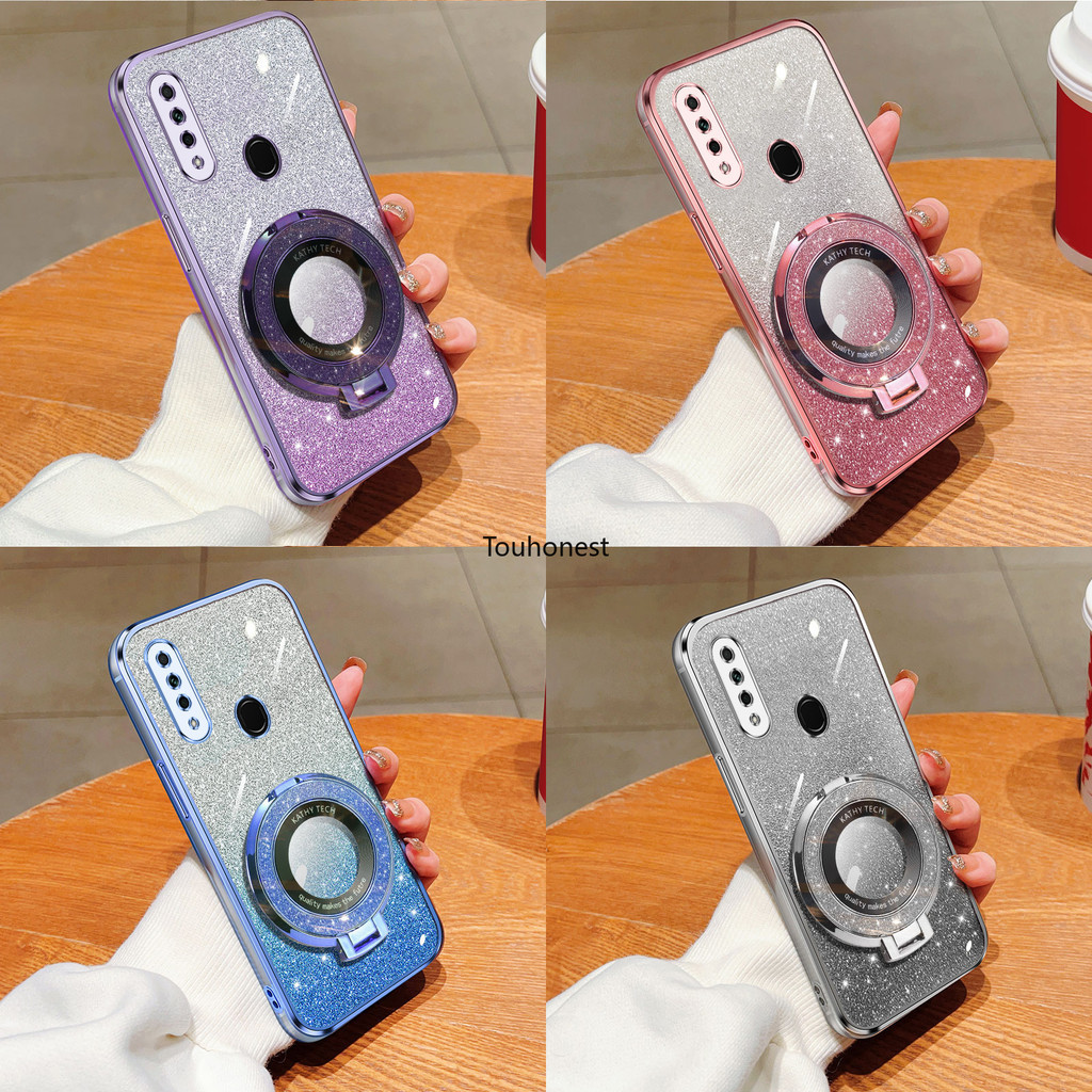 เคส For Oppo A8 เคส Oppo A31 เคส Oppo A15 Casing Oppo A16 A17 Case Oppo A9 2020 Case Oppo A52 Case Oppo A53 A54 Case Oppo A57 Case Oppo A7 Case Oppo F11 Pro F9 Case Luxury Sparkling Fashion Glitter Stand Bling Phone Cases Cassing Case Soft Cover XO