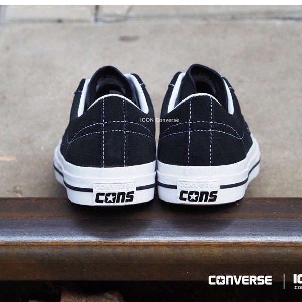 ♞,♘,♙Converse One Star PRO OX - Black  #ฟรีเชือกดำ #แท้ #พร้อมถุงshop  true รองเท้า สำหรับขาย