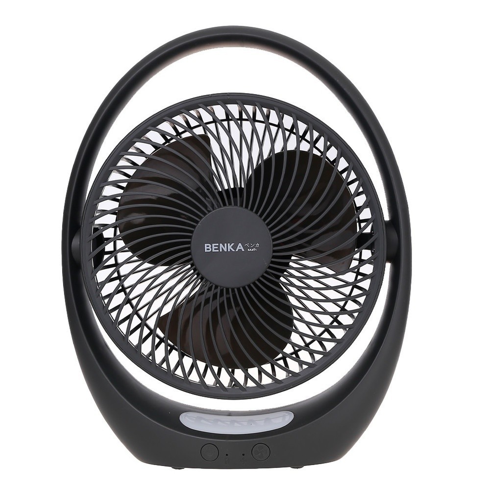LOCAL789 BENKA พัดลมตั้งโต๊ะชาร์จไฟแบบพกพา ขนาด 7 นิ้ว รุ่น KN-L2857 สีดาร์คเกรย์ ร้านอยู่ในไทย