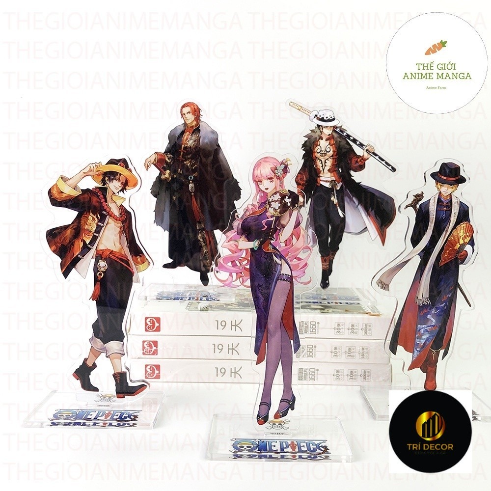 ( จีน ) ONE PIECE standee รุ่น PIRATE ISLAND รูปปั้นอะคริลิคอะนิเมะจิบิแสดงการตกแต่ง
