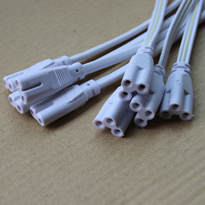 T4/T5/T8 LED Bracket การเชื่อมต่อสายเคเบิลปลั๊กสายไฟข้อต่อโคมไฟ