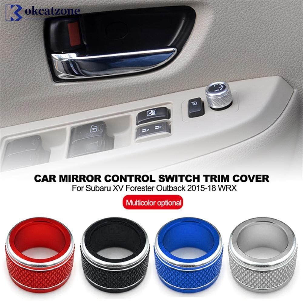 Okcatzone ฝาครอบลูกบิดกระจกมองหลังรถยนต์ ปรับได้ สําหรับ Subaru XV Forester Outback 2015-18 WRX K6P1