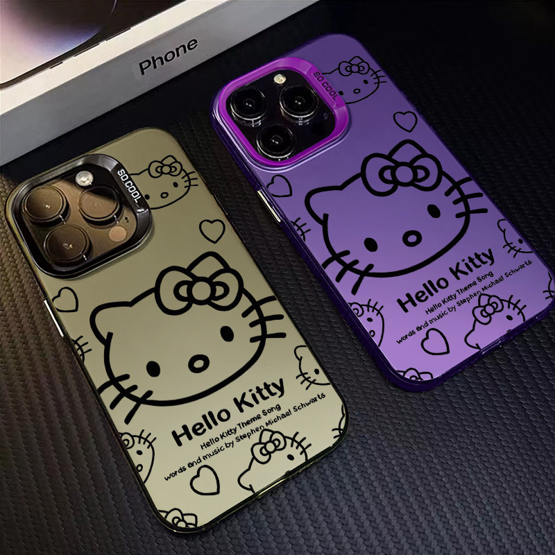 เคสโทรศัพท์มือถือ TPU แข็ง กันตก ลายการ์ตูนเฮลโลคิตตี ขนาดใหญ่ รวมทุกอย่าง สําหรับ IPhone 7 8 Plus 11 12 13 14 15 Pro XR X XS Max SE 2020