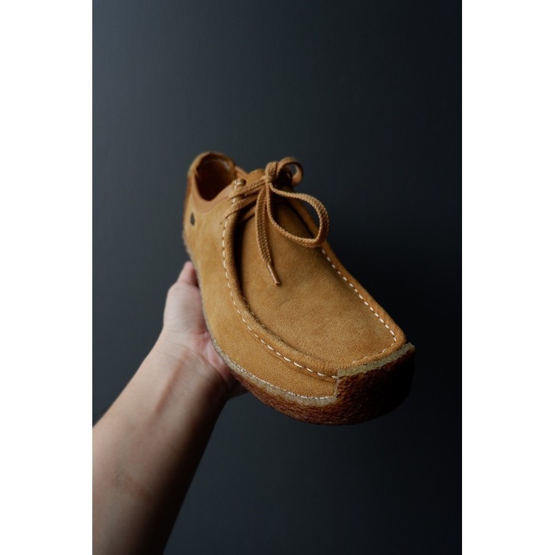 รองเท้าผ้าใบ [ พร้อมส่งจากไทย ] Clark wallabee รองเท้าหนัง Boat Shoes หัวตัด พื้นแยม
