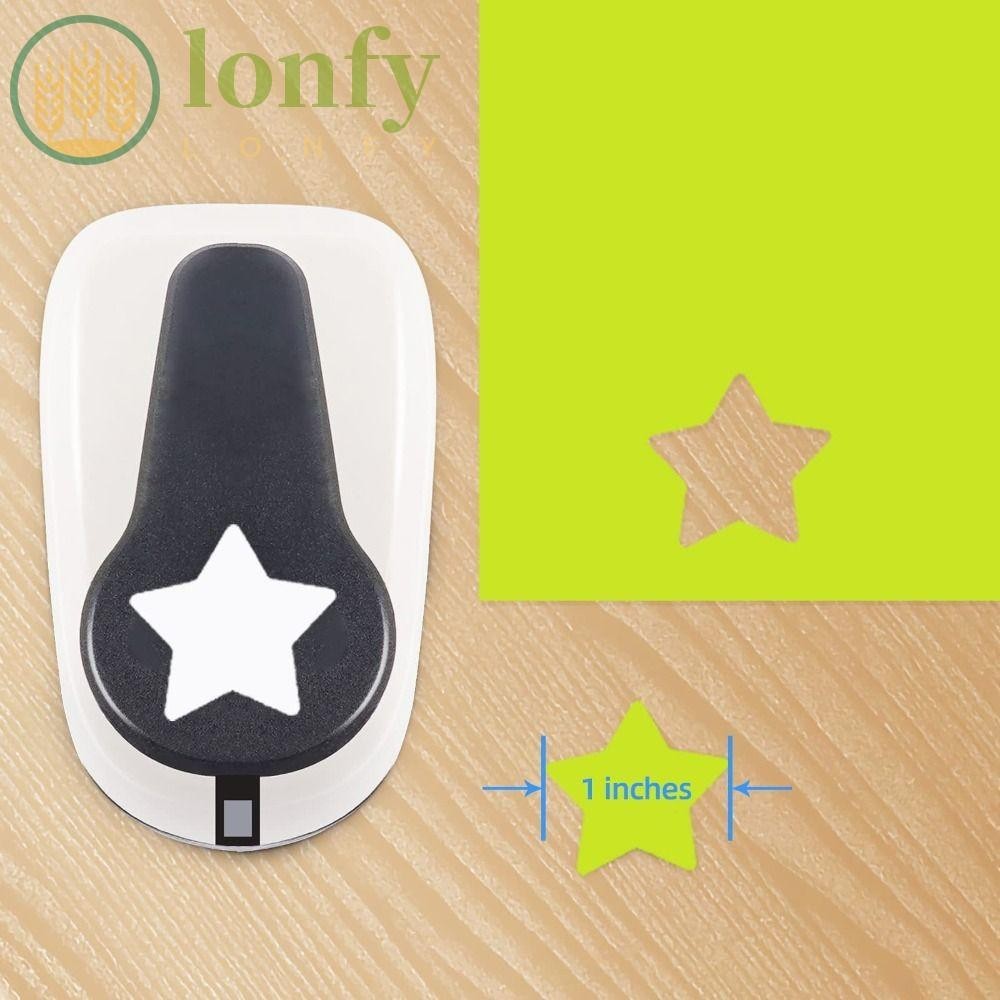 Lonfy เครื่องเจาะรูกระดาษ พลาสติก ABS รูปดาวห้าแฉก 9-25 มม. DIY สําหรับเด็ก