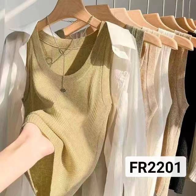 Xiao เสื้อสายเดี่ยว ผ้าขนแกะถัก พลัสไซซ์ สําหรับผู้หญิง 32PW