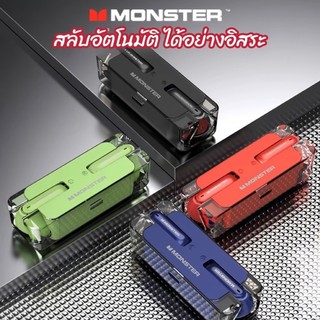 Monster XKT08 ชุดหูฟังบลูทูธไร้สาย คุณภาพเสียงดี สําหรับเล่นกีฬา เล่นเกม การโทร ลดเสียงรบกวน เชื่อมต่อรวดเร็ว HIFI BT5.3