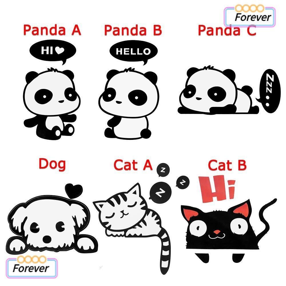 Forever สติกเกอร์ติดผนัง ลายแพนด้า ลอกออกได้ สําหรับตกแต่งบ้าน ห้องนอน ห้องนั่งเล่น