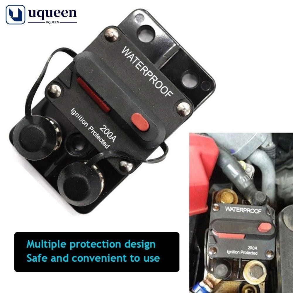 Uqueen รีเซ็ตฟิวส์เบรกเกอร์ แอมป์รถยนต์ เรือ DC 12-48V 30A 40A 50A 60A 70A 80A 100A 120A 150A 200A 2