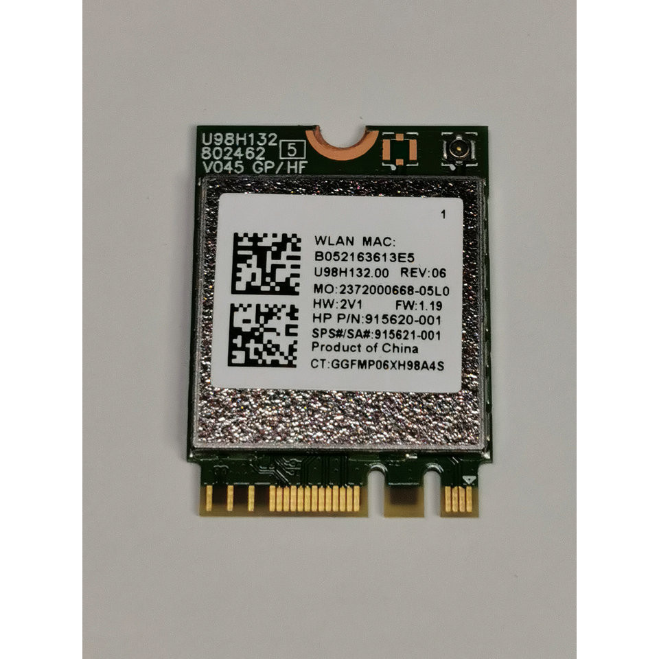 RTL8821CE การ์ดเครือข่ายไร้สาย AC 433M+4.2 บลูทูธ 915621-001 915620-001