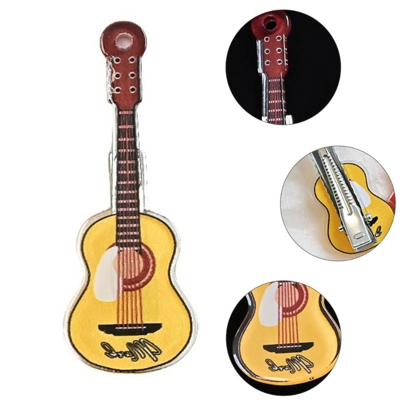 2000s Guitar Shape Hair Clip Korean Style Side Hairpin Teens Girl Hair Barrettes