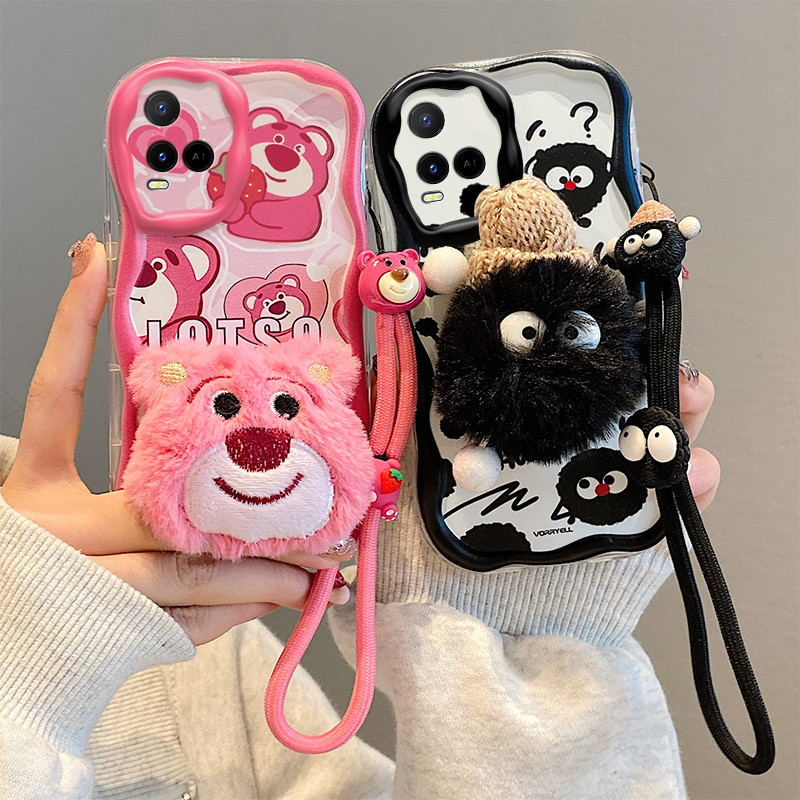 เคส vivo y21 เคสโทรศัพท์มือถือ ผ้ากํามะหยี่ขนนิ่ม ลายการ์ตูนตุ๊กตา สามมิติ สําหรับ y21s y33s y33t y21t