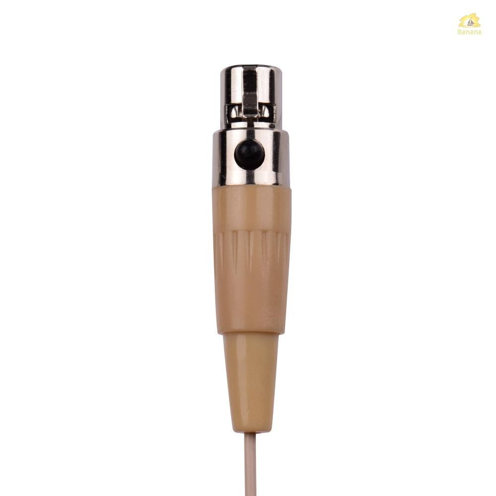 ชุดหูฟังไมโครโฟนคอนเดนเซอร์ น้ําหนักเบา ปลั๊ก XLR 4-pin สําหรับเครื่องส่งสัญญาณไร้สาย