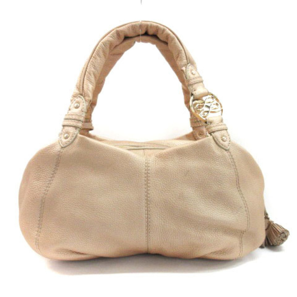 Lancel LANCEL Tote Handbag Embossed Tassel Beige Direct from Japan Secondhand