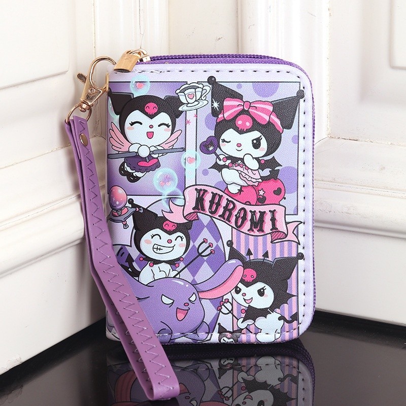 กระเป๋าสตางค์ กระเป๋าคลัทช์ กระเป๋าใส่เหรียญ พวงกุญแจ ลายการ์ตูน Sanrio Hello Kitty Cinnamoroll My Melody Kuromi เหมาะกับของขวัญ สําหรับเด็กผู้หญิง
