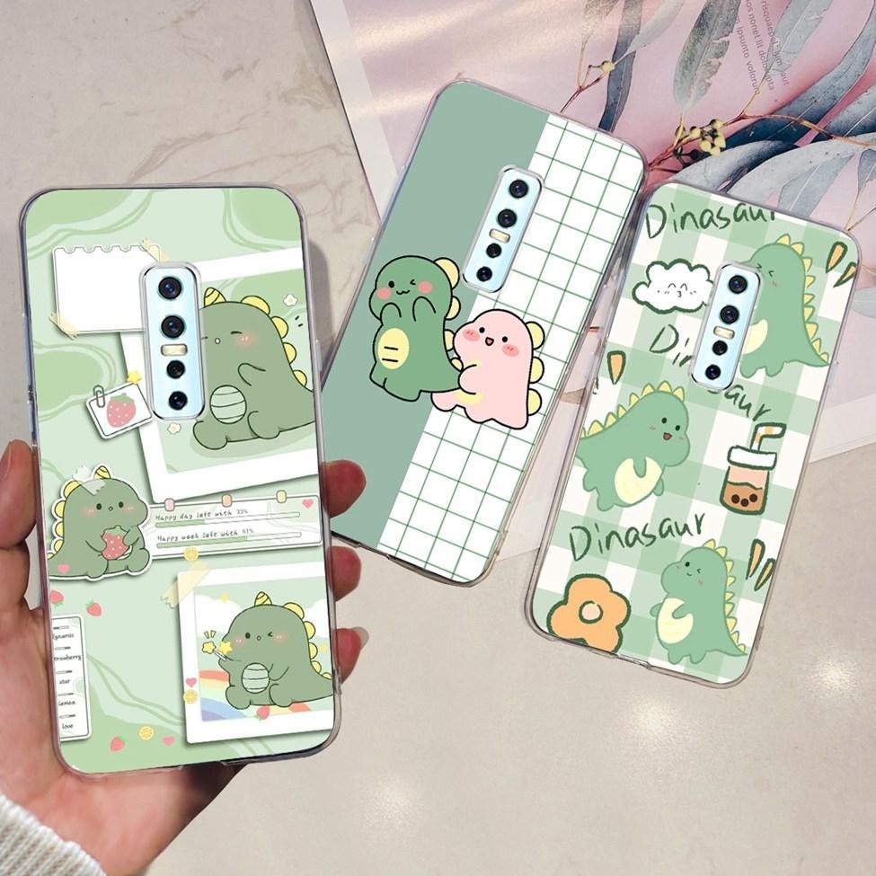 เคส Vivo V17 Pro เคส 1909 1910 แฟชั่น ดอกไม้น่ารัก แมว กันกระแทก เคสกันชน Vivo V17 Pro เคสโทรศัพท์ TPU ใส - รูปที่ 5