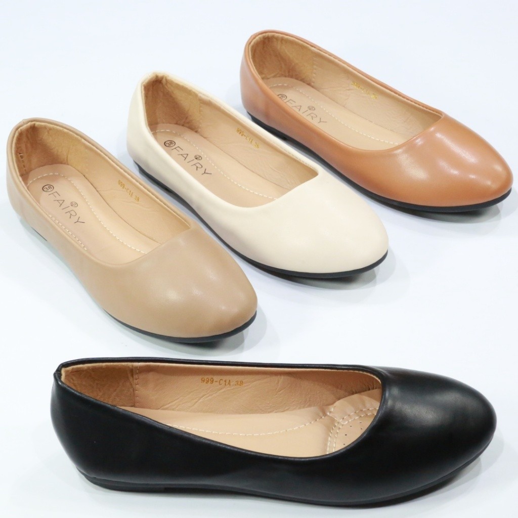 รองเท้าสวม รองเท้าคัชชูส้นแบน 999-C1A   FAIRY