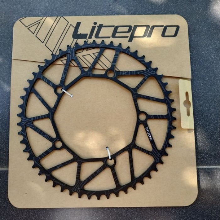 Chainring LITEPRO NARROW Wide 54T BCD 130 mm - สีดํา