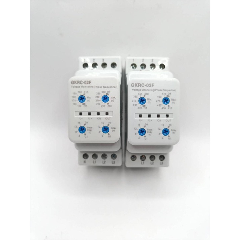 ไท ย ท GKRC-M2(220/230VAC)/GKRC-03F(380VAC) OVER AND UNDER VOLTAGE PROTECTION RELAY รีเลย์ป้องกันแรง