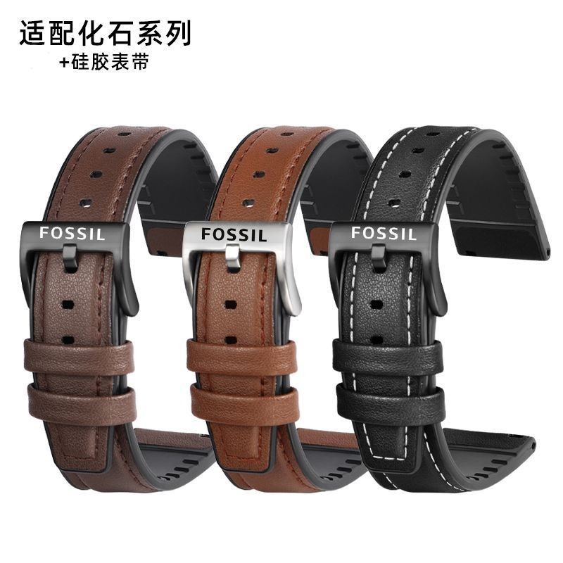 สายนาฬิกาข้อมือซิลิโคน กันน้ํา กันเหงื่อ ของแท้ สําหรับ Fossil Fs5237 Fs5132 Fs5241 22 มม.