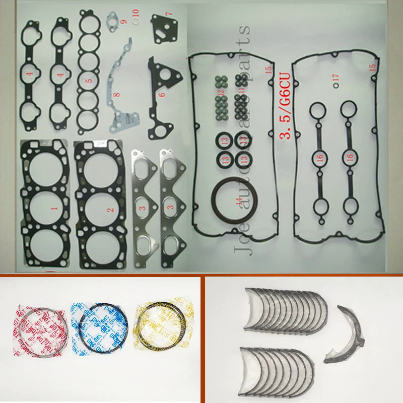 G6CU V6 เครื่องยนต์ปะเก็นชุดเต็มชุดเพลาข้อเหวี่ยงเชื่อมต่อแบริ่งแหวนลูกสูบสําหรับ Hyundai Terracan 3