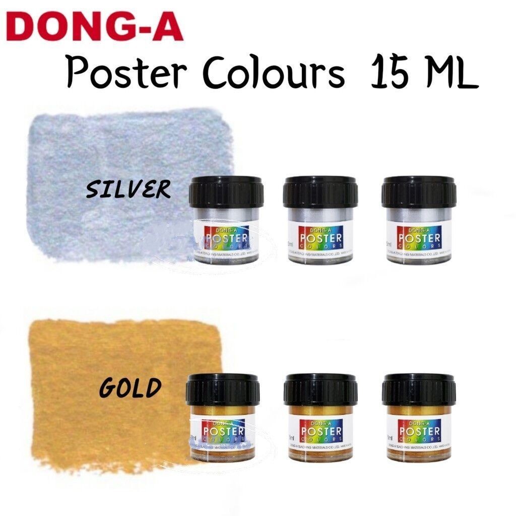 Dong-A Buncho Poster Color Korea Non-Asm Premium Gold หรือ Silver 15ml