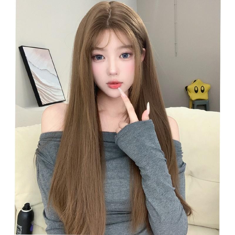 GDS Wigs วิกผมตรงกึ่งทอมือสีน้ำตาลคาราเมล (ยาว 70 cm) *รุ่นที่ 5 นวัตกรรมใหม่ล่าสุด*