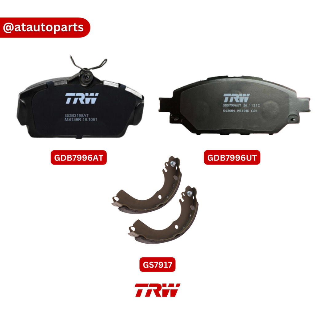 ผ้าดิสเบรคหน้า ก้ามเบรคหลัง TOYOTA HILUX REVO (Standard Cab) 2.4D, 2.7L, 2.8D 2WD ปี15(GDB7996AT) (G
