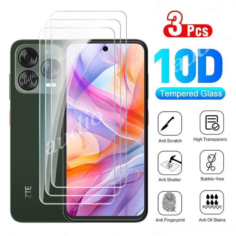 Nubia V70 Design 4G 3 ชิ้นกระจกนิรภัยป้องกันหน้าจอสําหรับ ZTE Blade V70 Design BladeV70 4G ใสป้องกัน