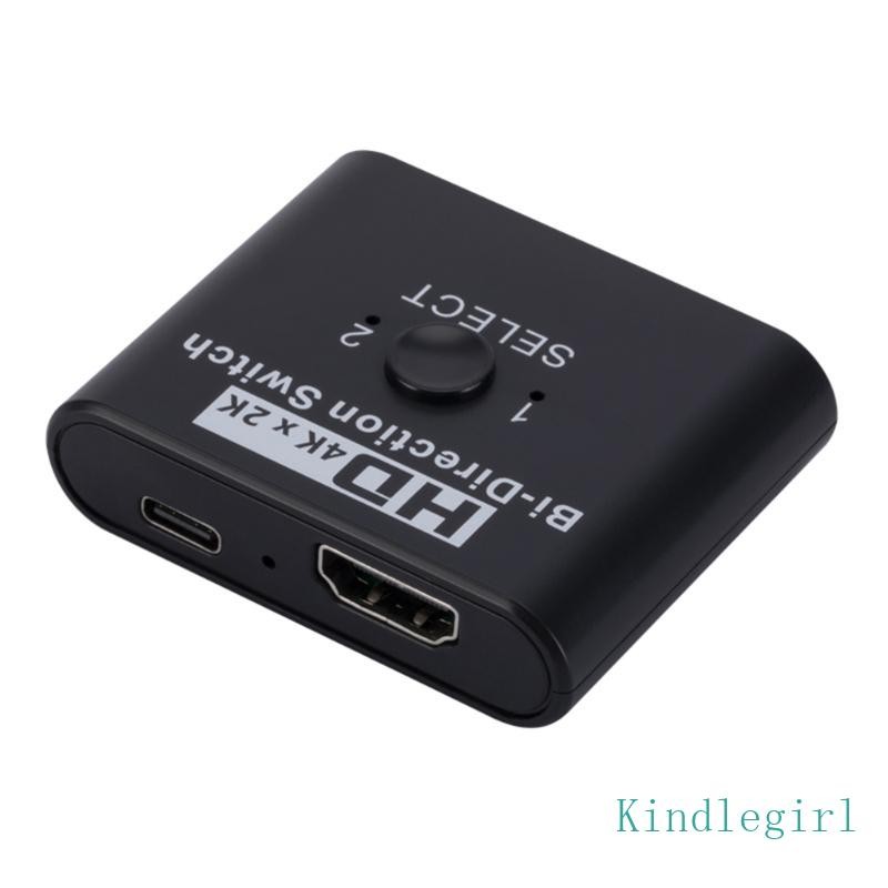 Hsv สะดวก BiDirectional Switcher กล่อง 4KManual BiDirectional Splitter สําหรับหลายจอภาพ 3840x2160 30