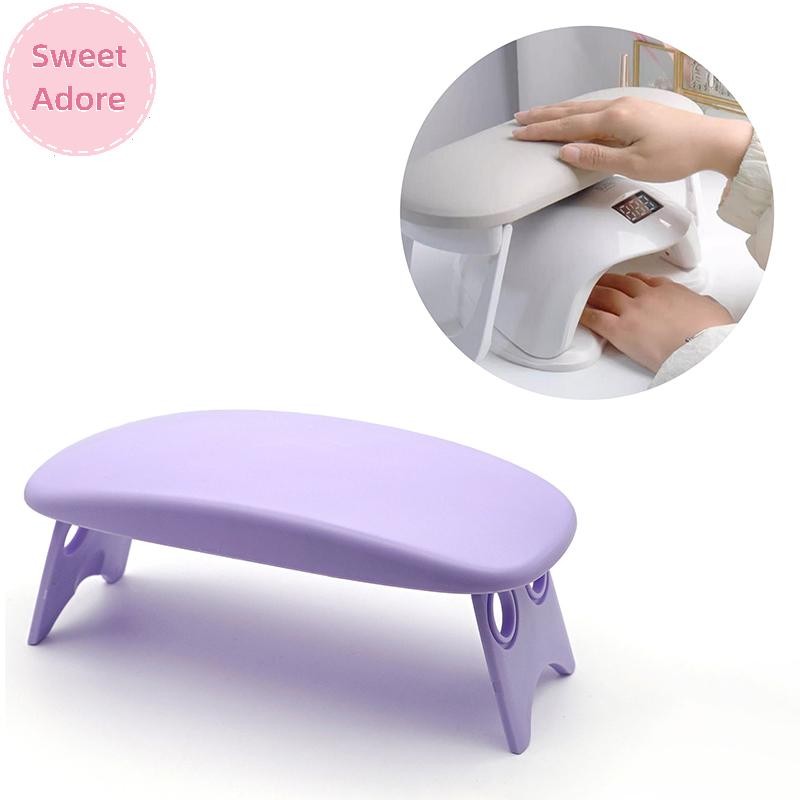 Sweetadore พับเล็บมือเล็บ Rest แขนขาตั้งหมอนเบาะโต๊ะพนักพิงฟองน้ําสนับสนุน Mat Polish เครื่องมือฝึก Salon TH