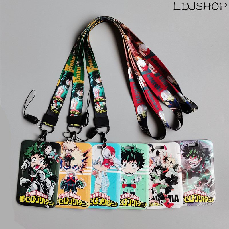 My Hero Academia Cardholder พวงกุญแจที่ใส่บัตร ID card collection รถบัสวิทยาเขตนักเรียนโรงเรียนบัตรป้ายชื่อรายการบุคลิกภาพสไตล์เรียบง่าย