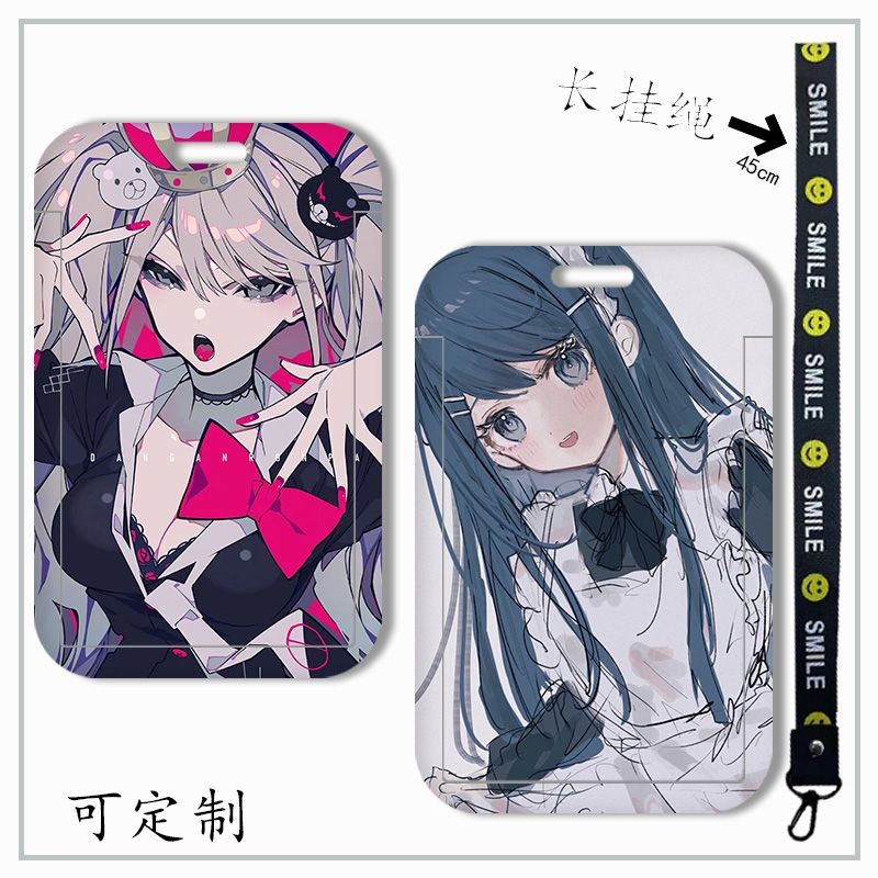 Danganronpa DIY Student School ID Card Holder Personal ID Card Bank Card MRT Card Case