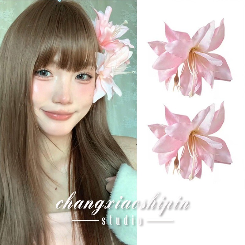 คลิปผมลิลลี่, สีต่าง ๆ , คลิปผม, คลิปขอบ, ภาพถ่ายวันหยุด, ดอกไม้เช็คอินดอกไม้