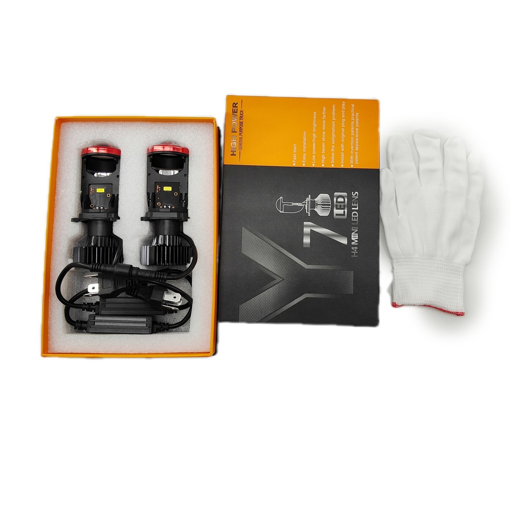 ซูเปอร์สว่าง y7d เลนส์ Y10มินิไฟ LED H4H7ฟิชอาย y3y3pro รถจักรยานยนต์พลังงานสูง