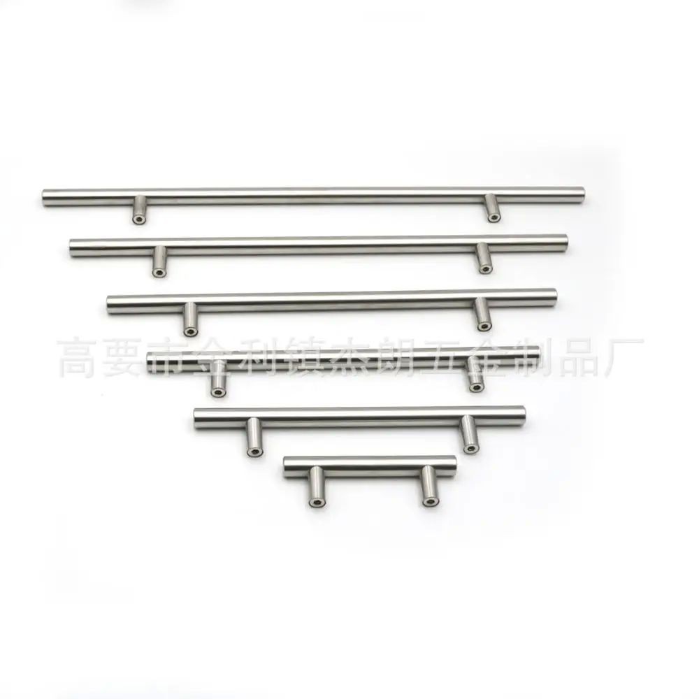 T Bar Handle Pull Knob Matt Black Gold Brushed Handle สแตนเลสตู้จับประตูห้องครัวลูกบิดเฟอร์นิเจอร์ลิ