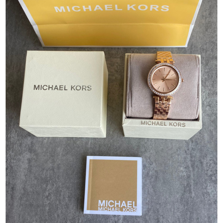 Michael Kors MK3366 Darci Three-Hand Watch with Glitz Accents 33mm