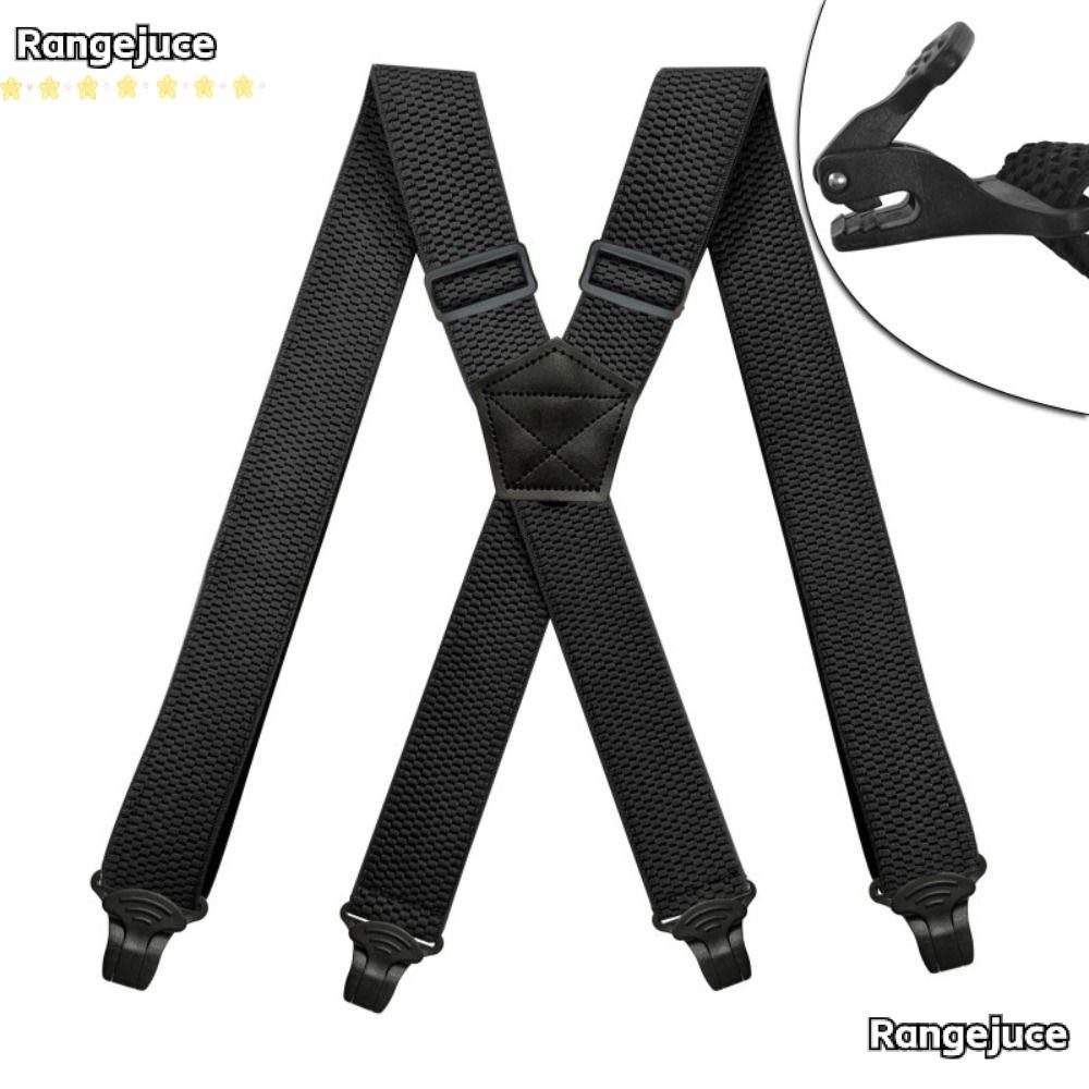 Rangejuce Braces Suspenders, Vintage ปรับ Elastic Braces, 3.8 ซม.กว้าง X กลับ 4 คลิปงานแต่งงานกางเกงสายรัดเข็มขัดผู้ชายผู้หญิง