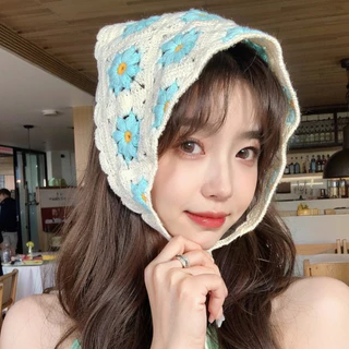 🌸GGals🌸ผ้าคาดผมสามเหลี่ยม ผ้าถัก ลายน่ารัก เครื่องประดับผม สไตล์น่ารัก แฟชั่น ส่งไวจากไทย#TJ-111