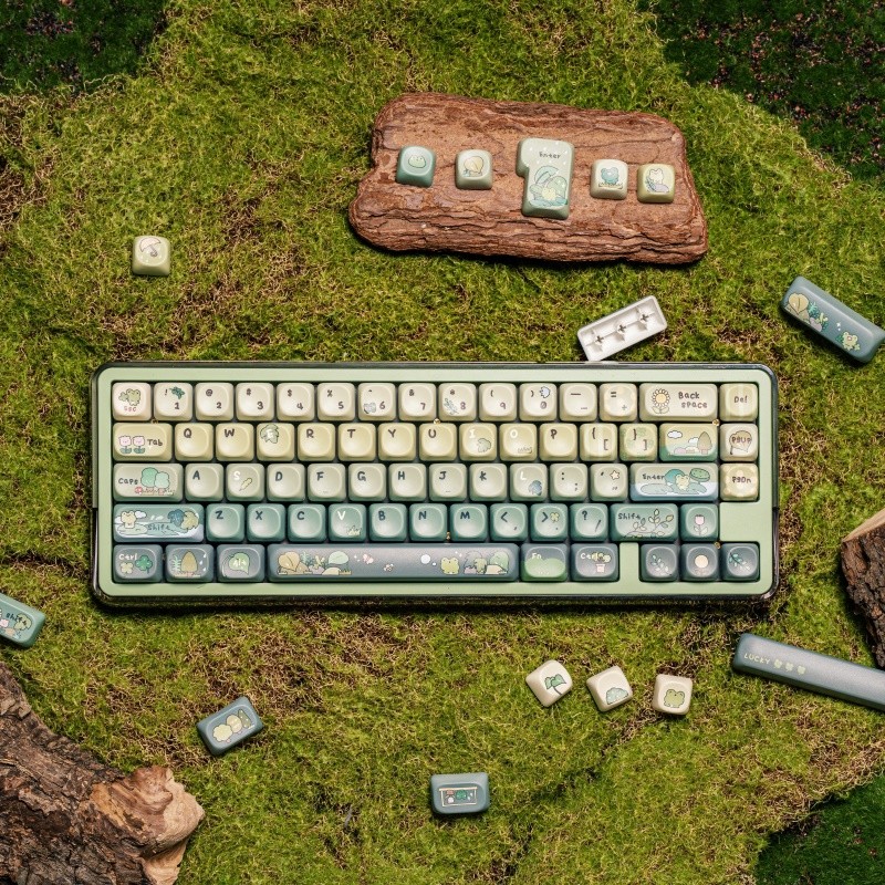 Kiiboom Rain Frog PBT key cap โรงงานเดิมน่ารัก 68/75/98 คีย์บอร์ดแบบกลไก 137 ครบชุด - รูปที่ 3