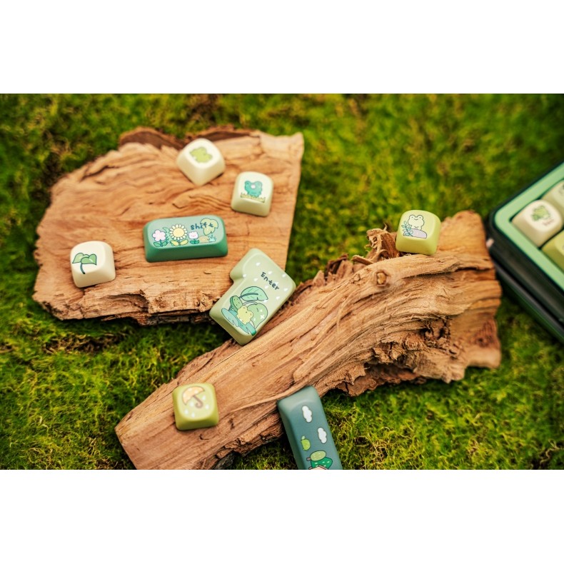 Kiiboom Rain Frog PBT key cap โรงงานเดิมน่ารัก 68/75/98 คีย์บอร์ดแบบกลไก 137 ครบชุด - รูปที่ 5