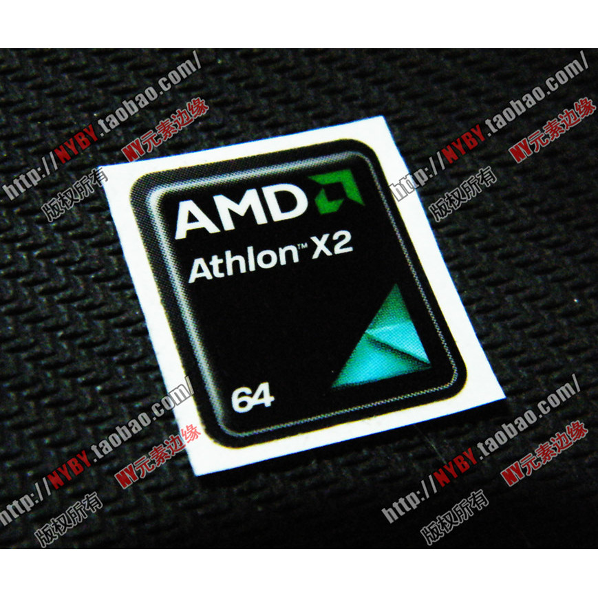 สติ๊กเกอร์ AMD Sulong AthlonX2 Dual Core 64-Bit Label Sticker คอมพิวเตอร์แล็ปท็อปโลโก้โลโก้โลโก้