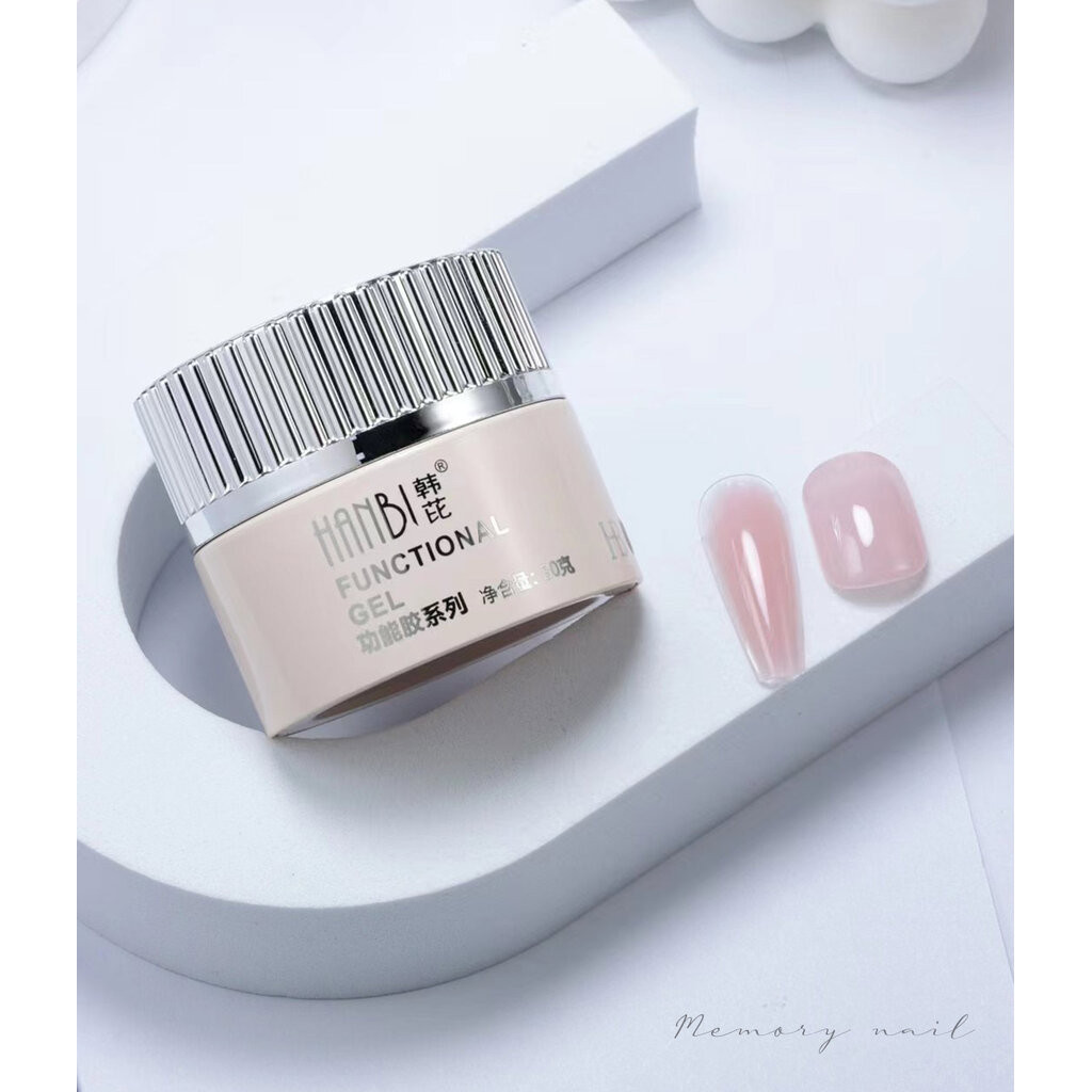 เจลต่อเล็บ HANBI รุ่นใหม่ล่าสุด เนื้อดี สีสวย ใช้ง่าย กระปุกใหญ่ 30ml.